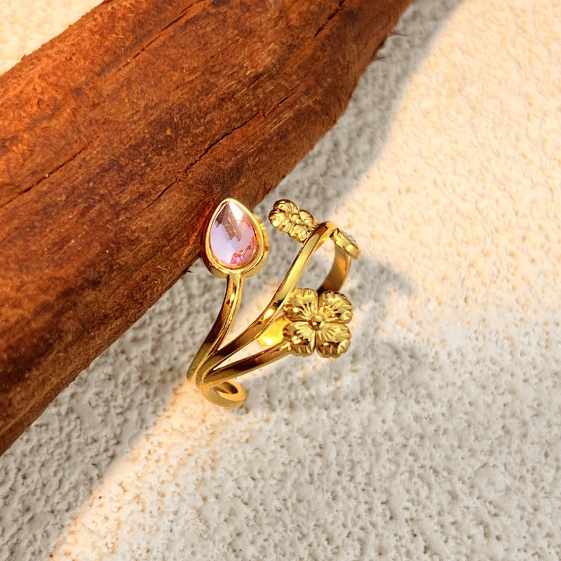 Exaggerated Heart Zirconia Ring — ring, view 4