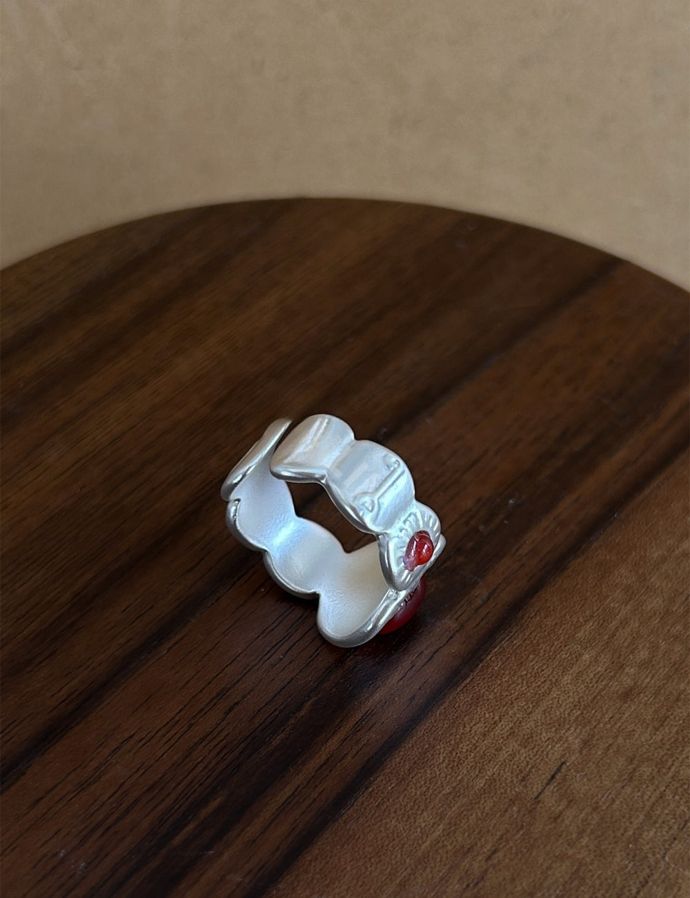 Ethnic Totem Agate Ring — silver ring