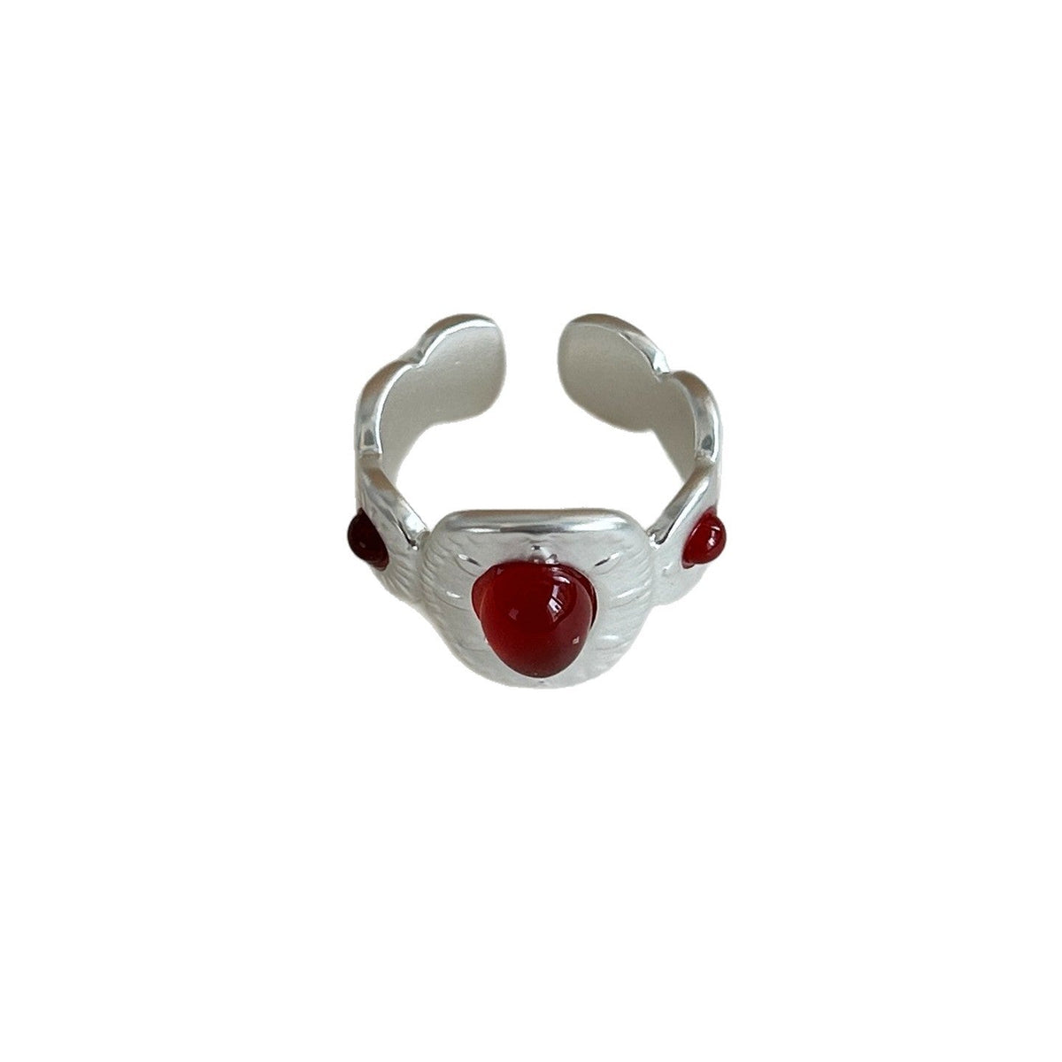 Ethnic Totem Agate Ring — silver ring, view 6