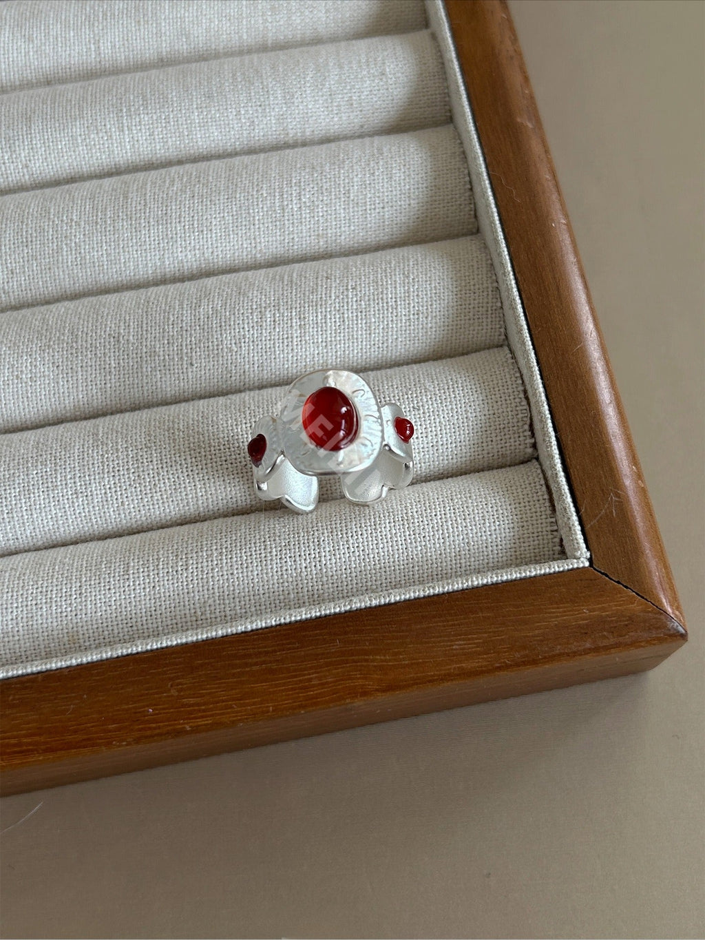 Ethnic Totem Agate Ring — silver ring, view 7