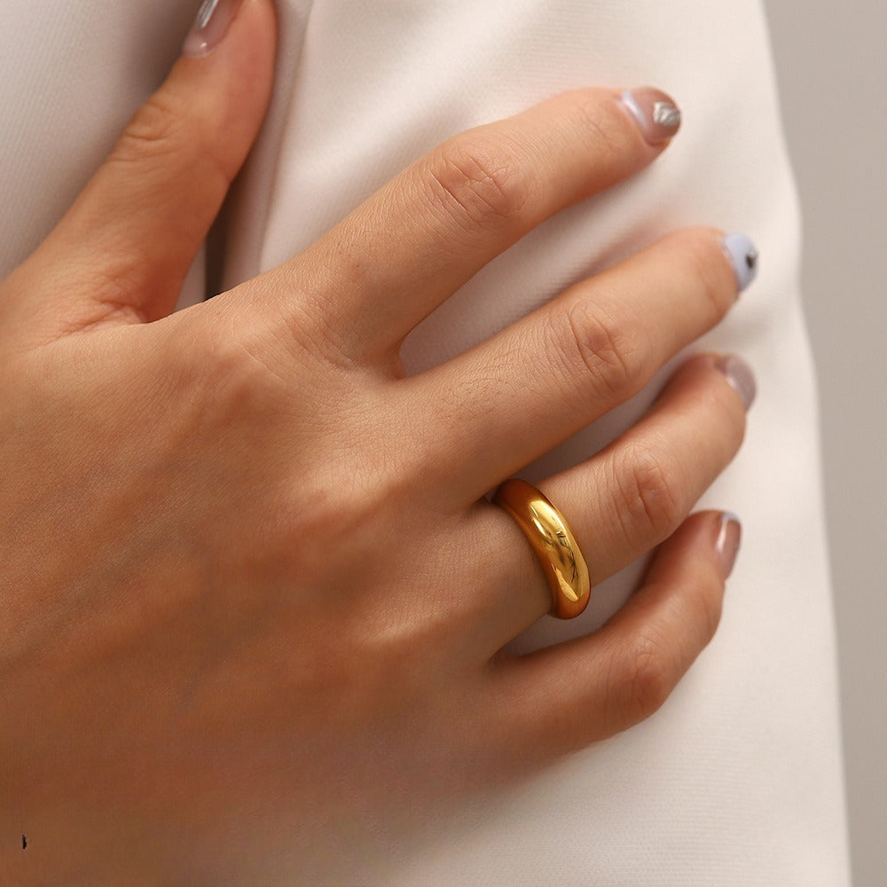 Chunky Polished Band Ring — ring, view 2