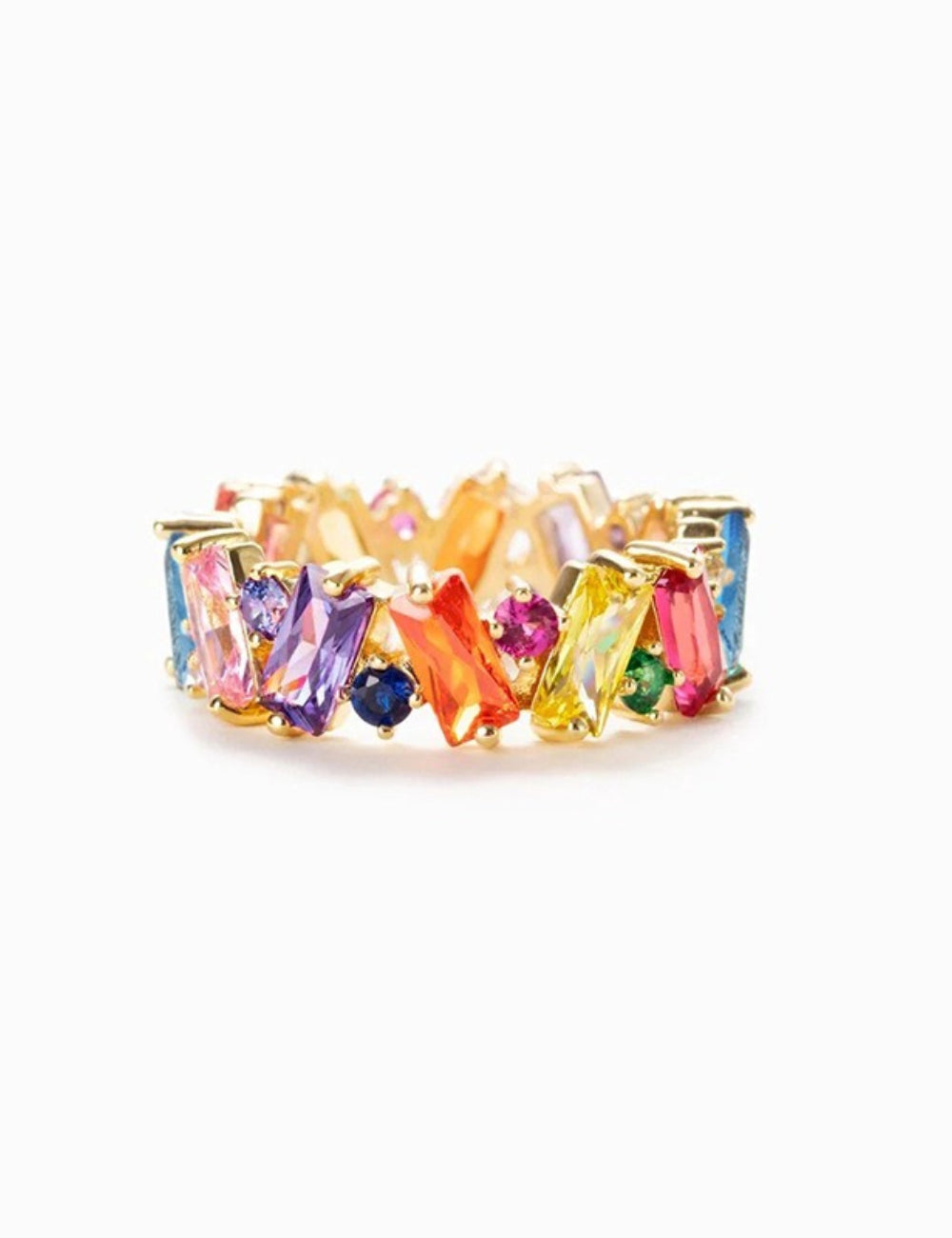 Colorful Geometric Zircon Ring — ring
