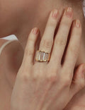 Geometric Shell Titanium Ring — ring