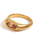 Horse-Eye Zircon Seal Ring — ring