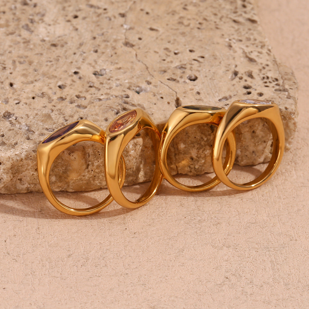 Horse-Eye Zircon Seal Ring — ring, view 7