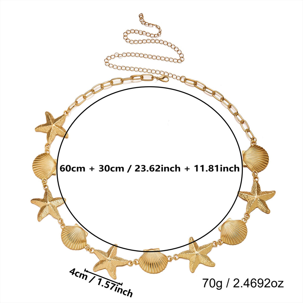 Shell and Turtle Waist Chain — body chain, view 8