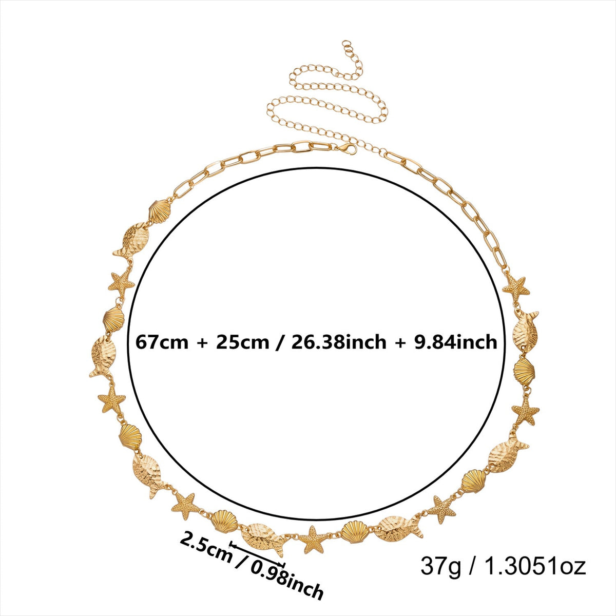 Shell and Turtle Waist Chain — body chain, view 9