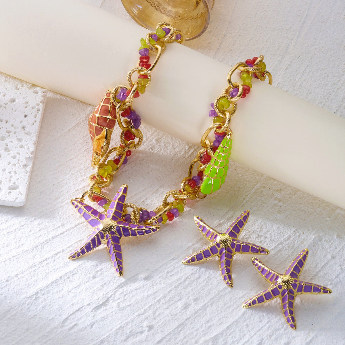 Chunky Starfish Shell Waist Chain — body chain, view 6