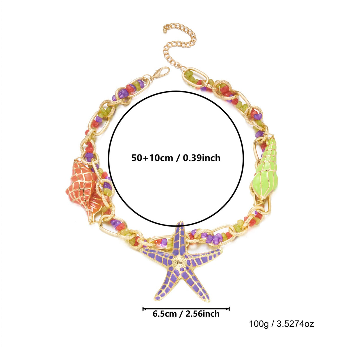 Chunky Starfish Shell Waist Chain — body chain, view 9