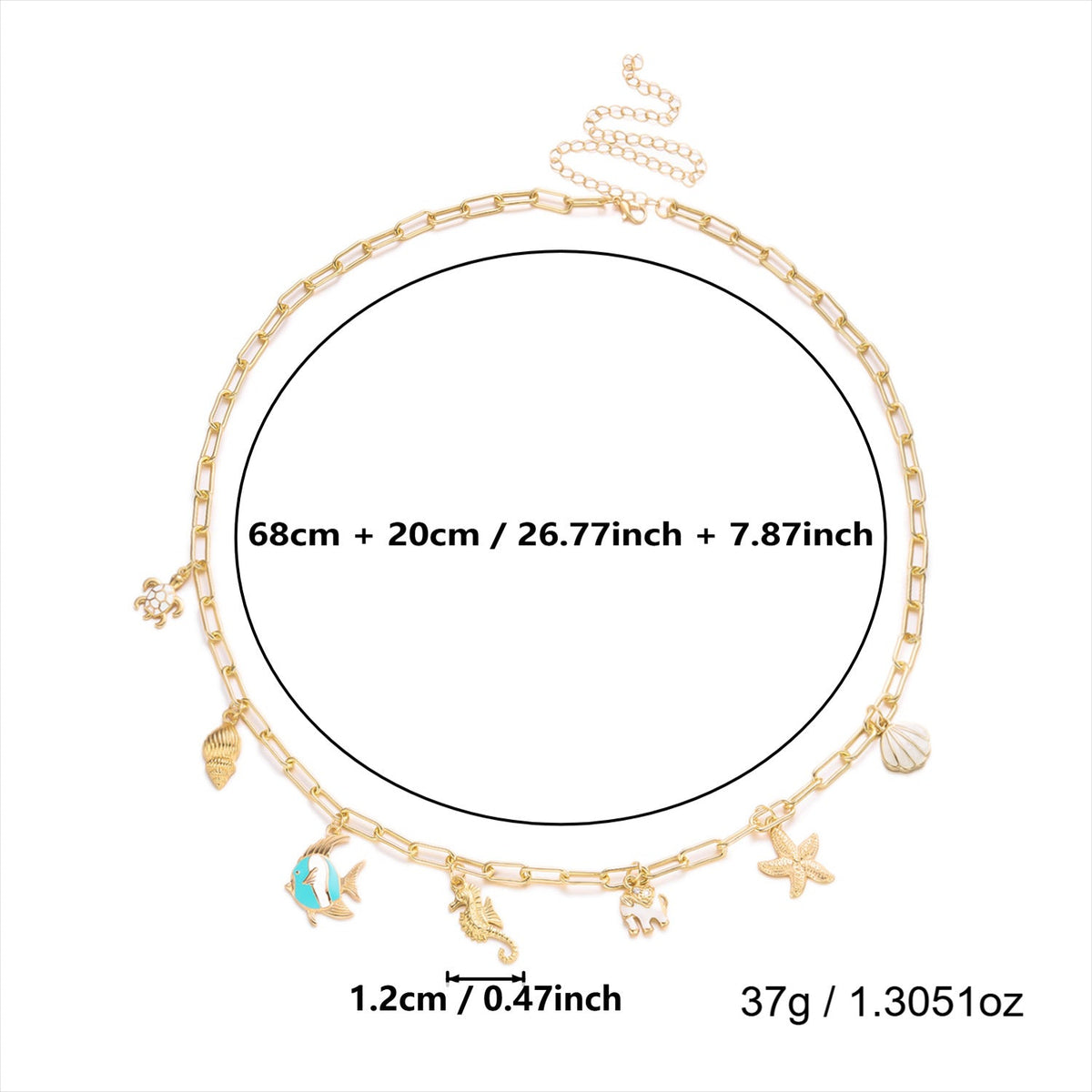 Ocean Animal Charm Waist Chain — body chain, view 6