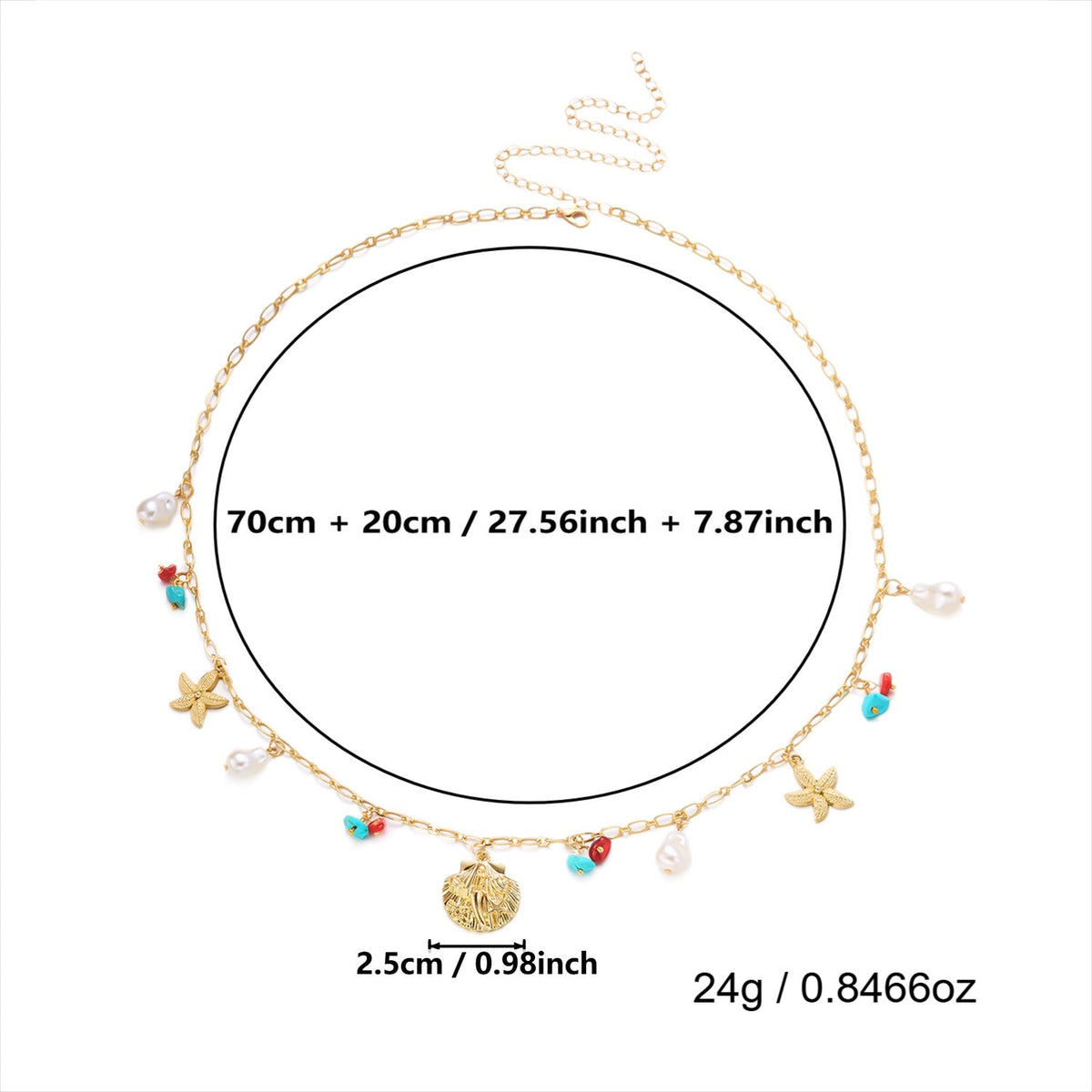 Ocean Animal Charm Waist Chain — body chain, view 7