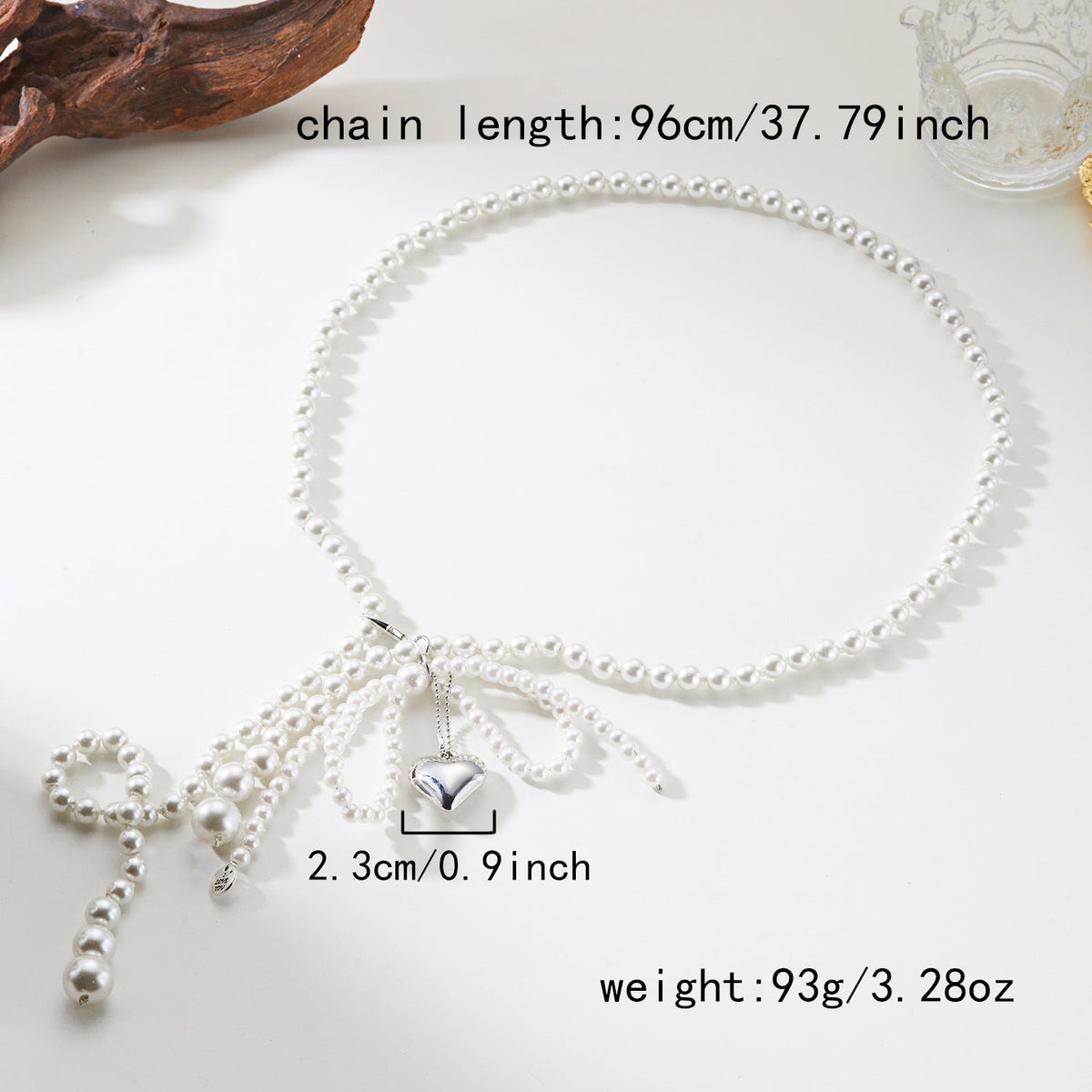 Bow Tassel Pearl Waist Chain — body chain, view 5