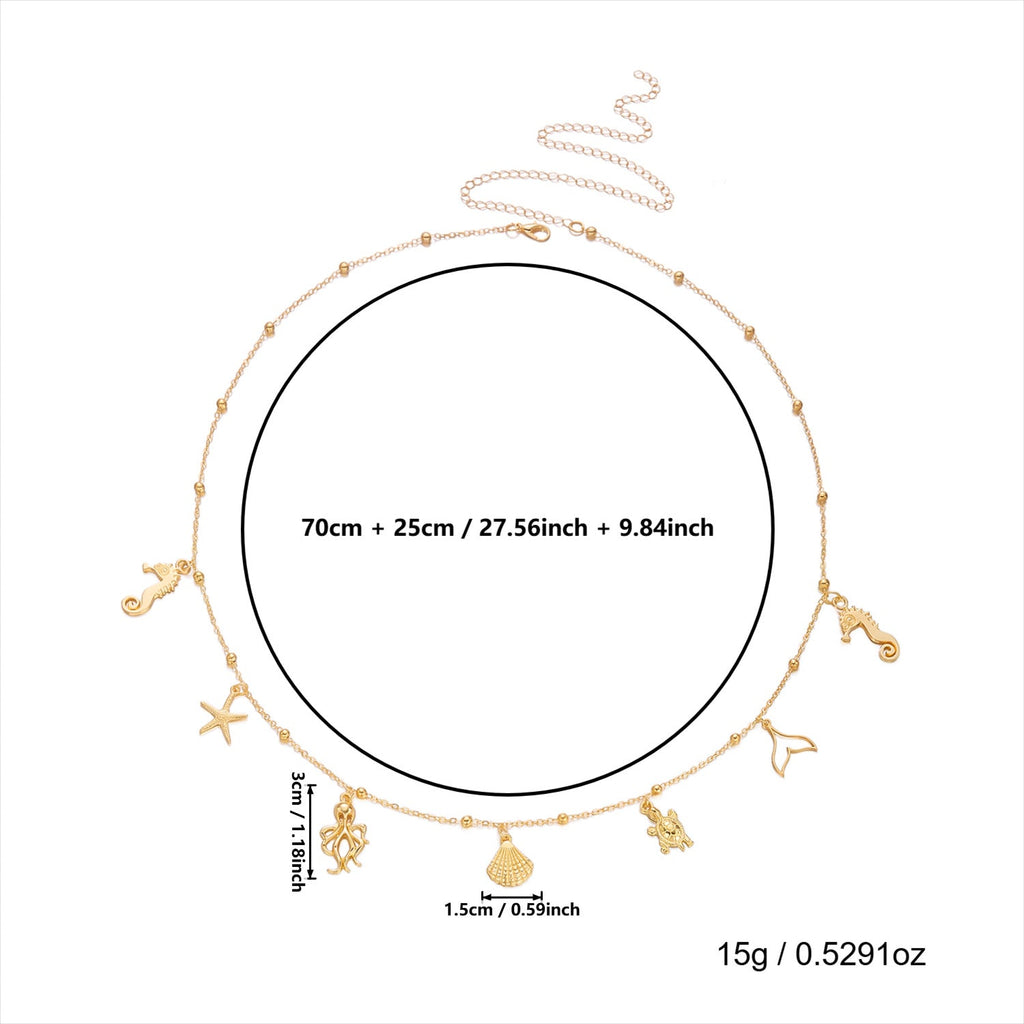 Pearl Shell Ocean Waist Chain — body chain, view 9