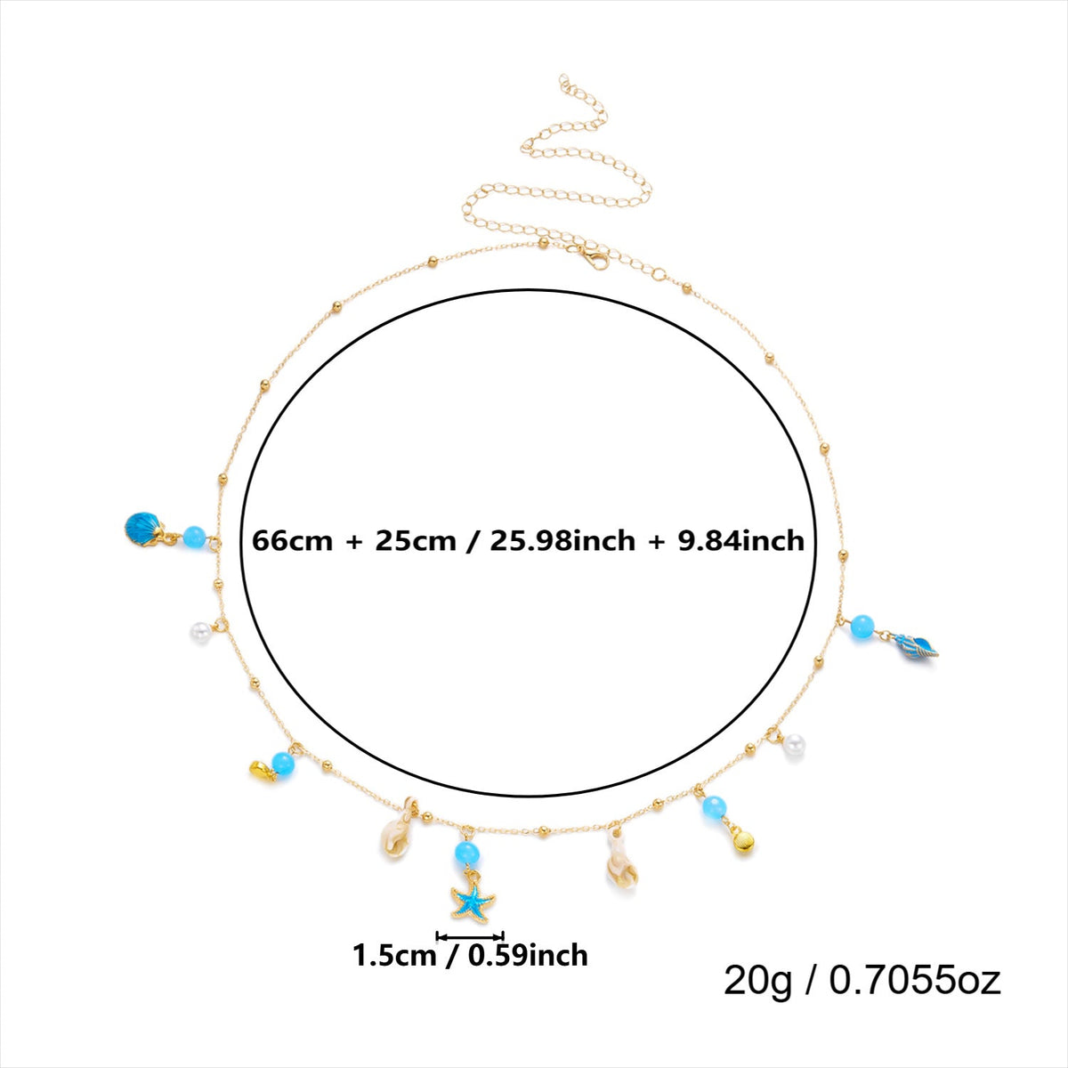 Pearl Shell Ocean Waist Chain — body chain, view 11