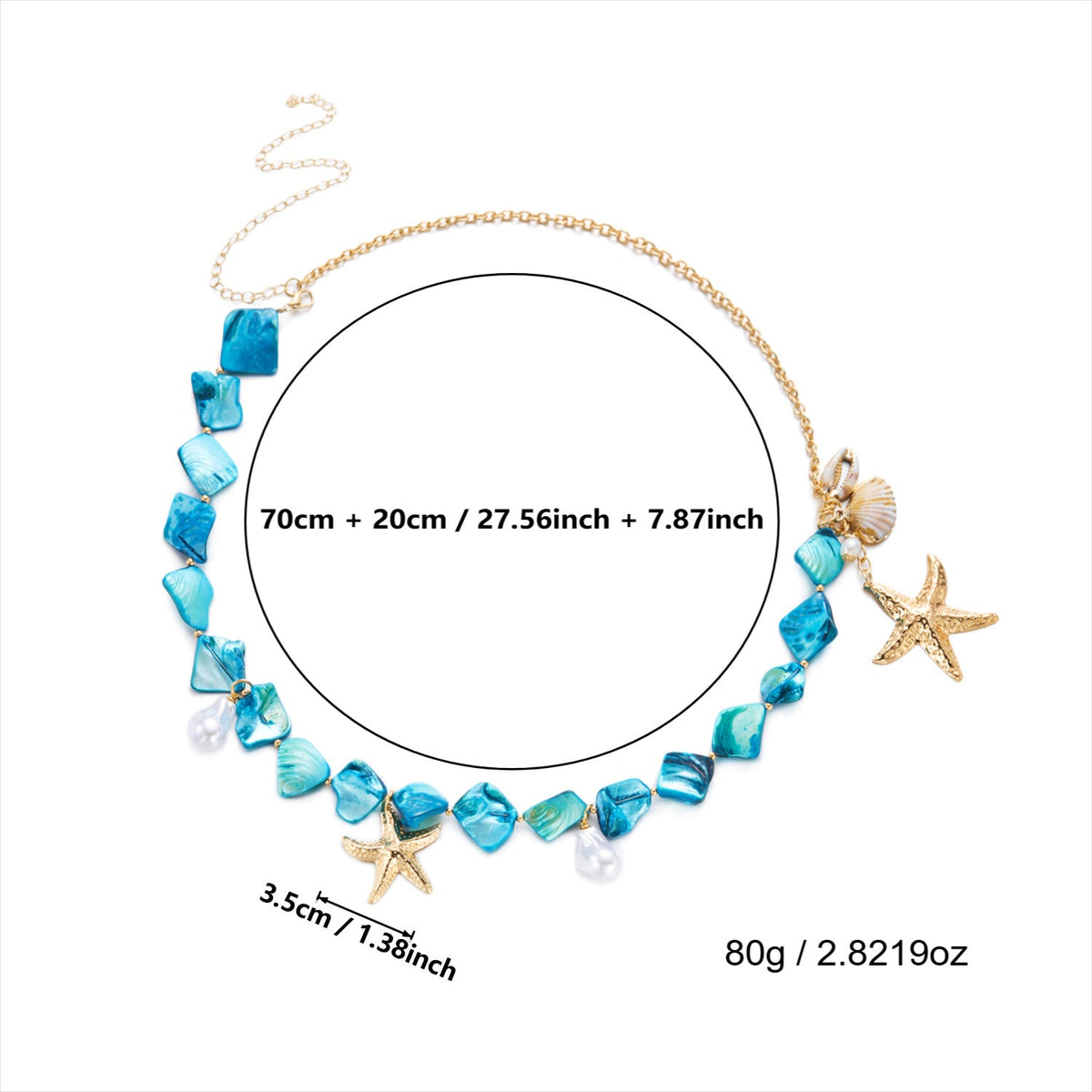 Starfish Shell Solid Waist Chain — body chain, view 8