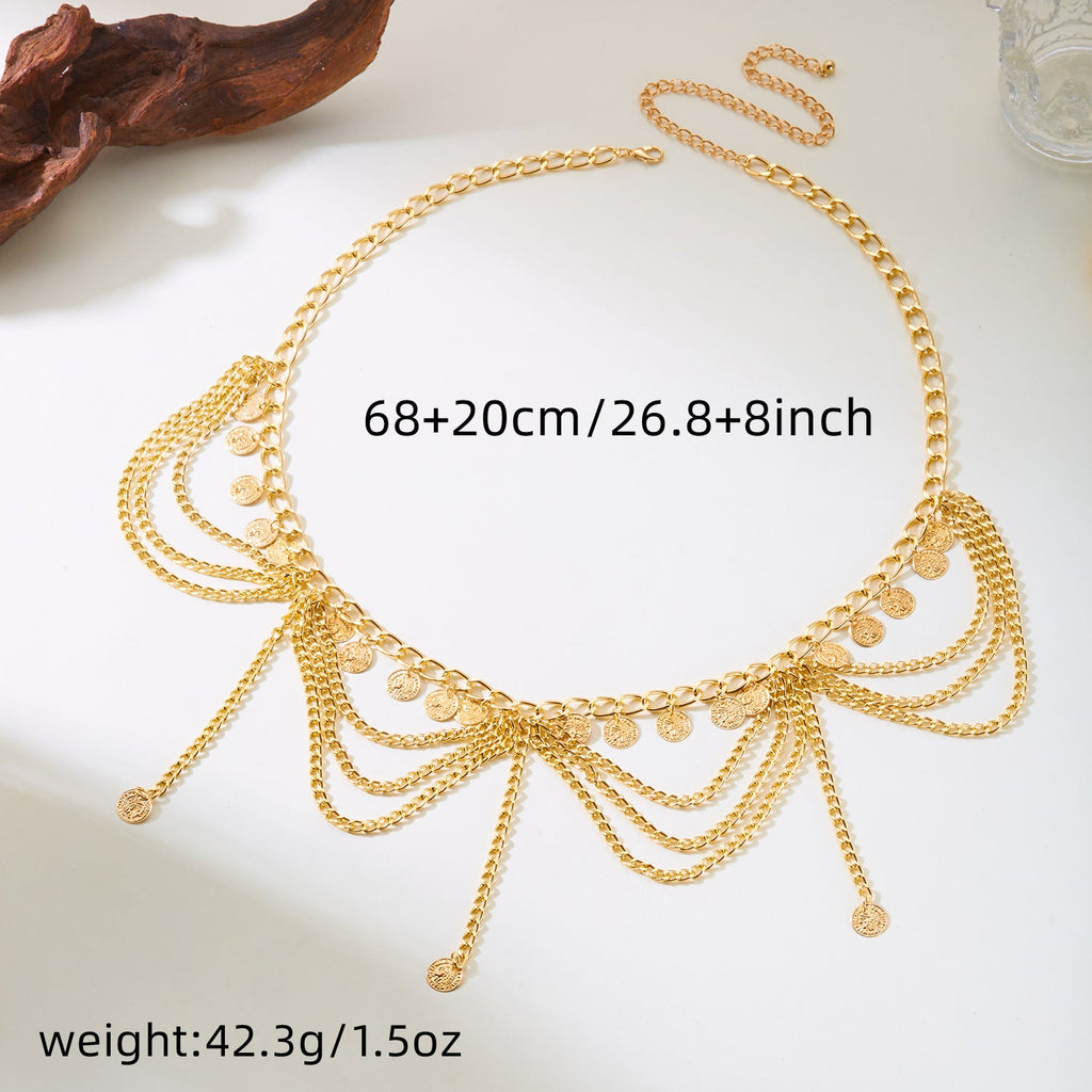 Multi-Layer Solid Waist Chain — body chain, view 4