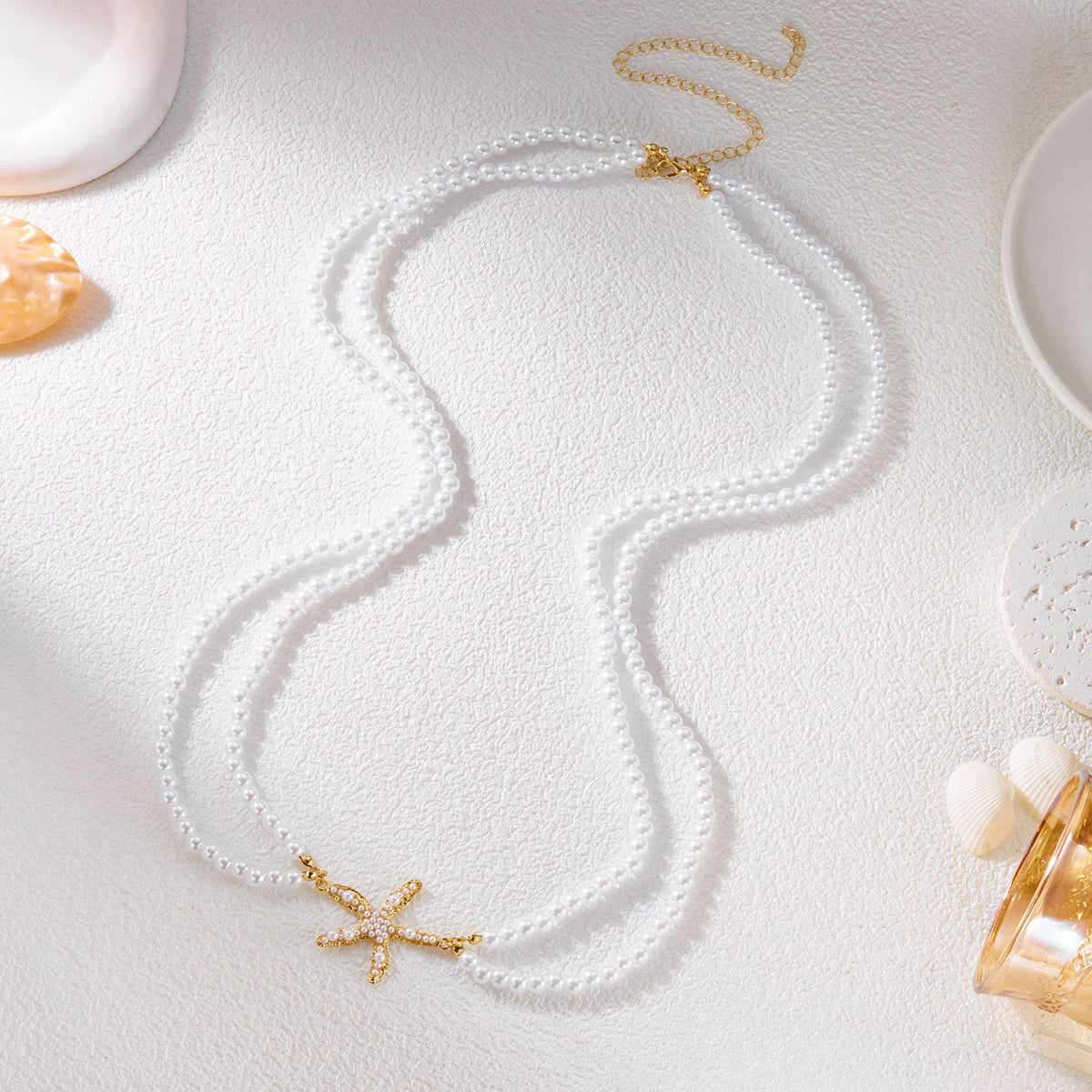 Starfish Charm Layered Waist Chain — gold body chain, view 5