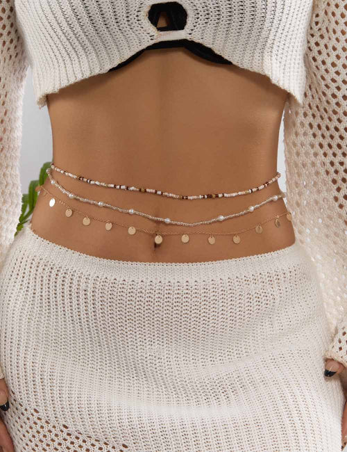 Bead Tassel Starfish Waist Chain — body chain