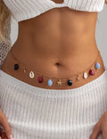 Resin Pendant Shell Waist Chain — gold body chain