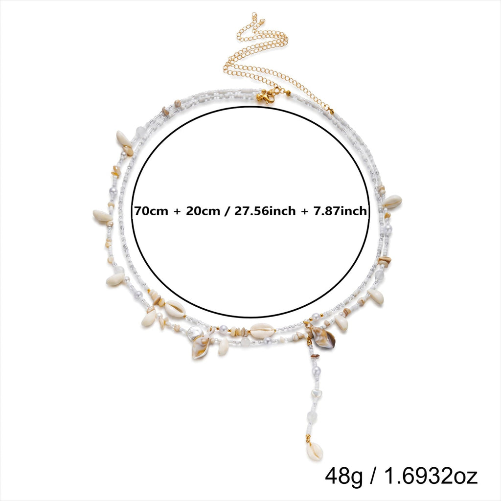 Layered Starfish Shell Waist Chain — gold body chain, view 18
