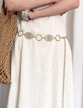 Flower Cutout Circle Waist Chain — body chain