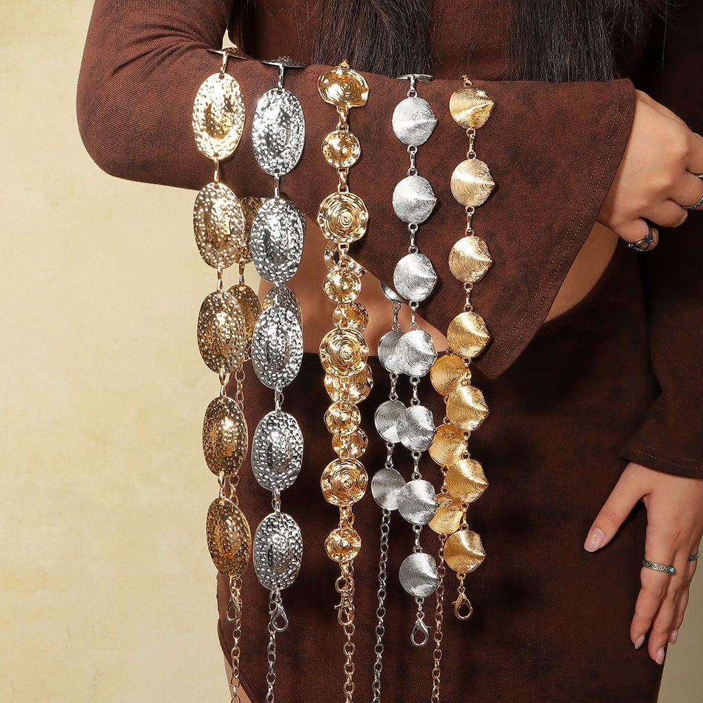 Oval Shell Charm Waist Chain — body chain, view 2