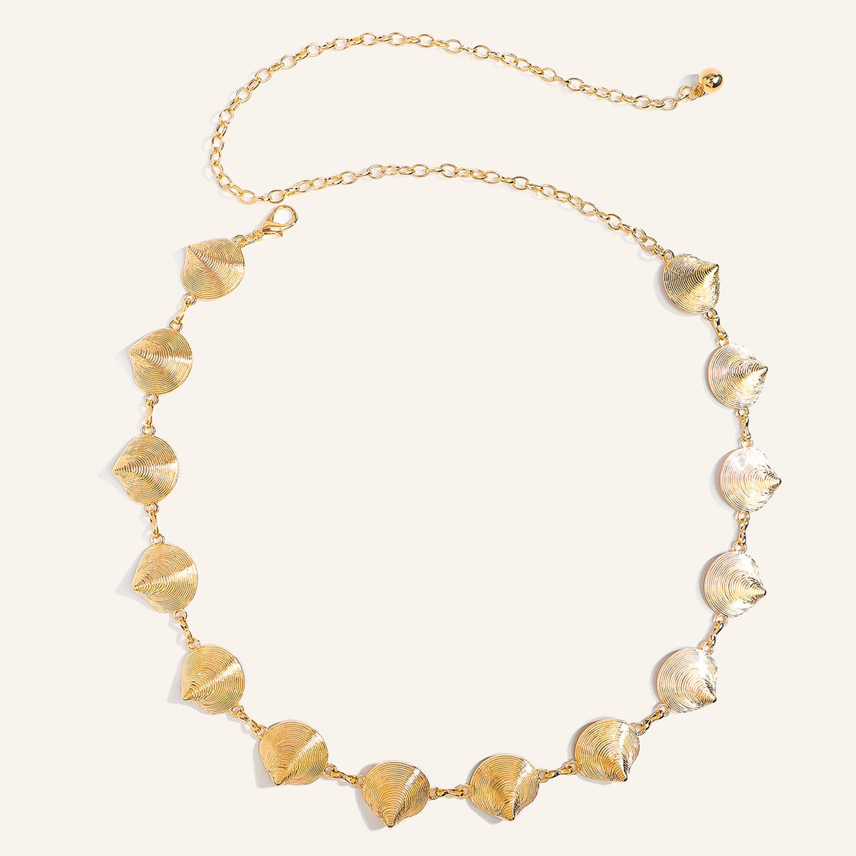 Oval Shell Charm Waist Chain — body chain, view 4