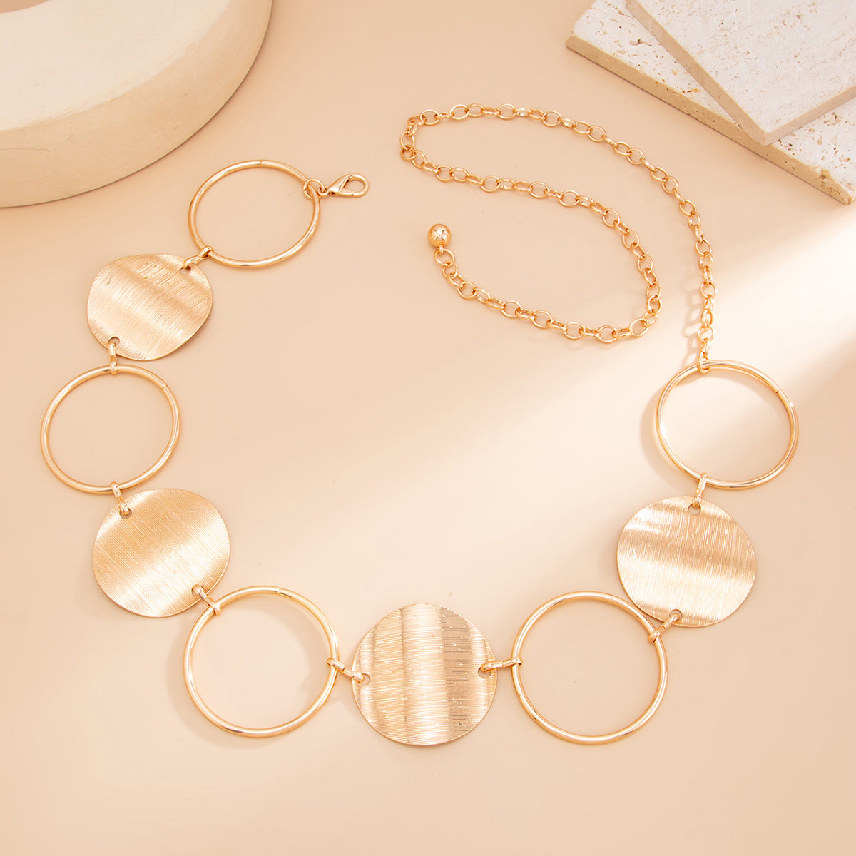 Round Disc Link Waist Chain — body chain, view 2