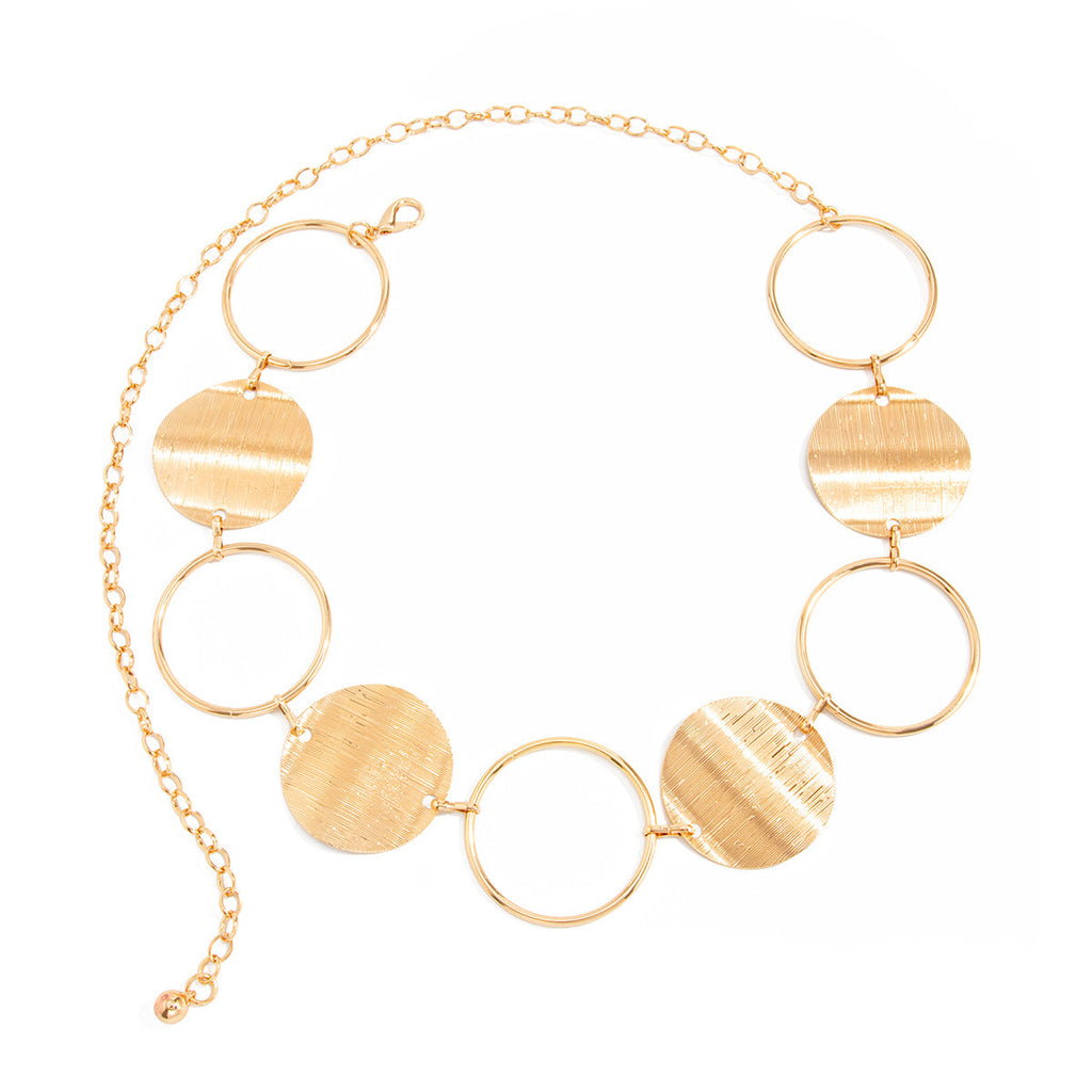 Round Disc Link Waist Chain — body chain, view 3