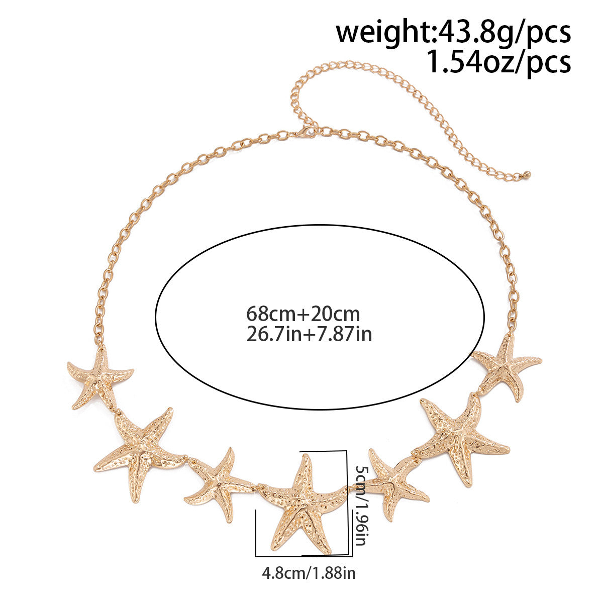 Flower Shell Charm Waist Chain — body chain, view 12