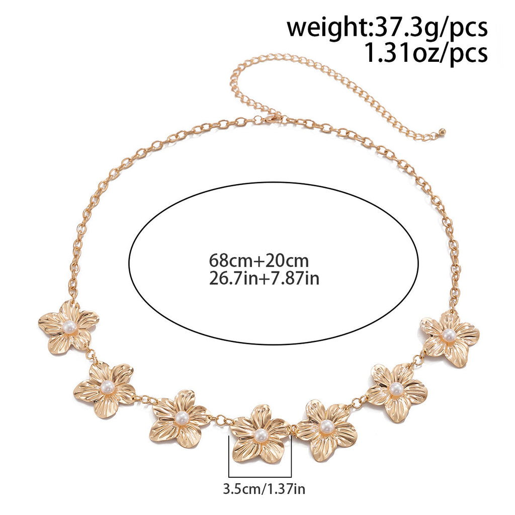 Flower Shell Charm Waist Chain — body chain, view 13