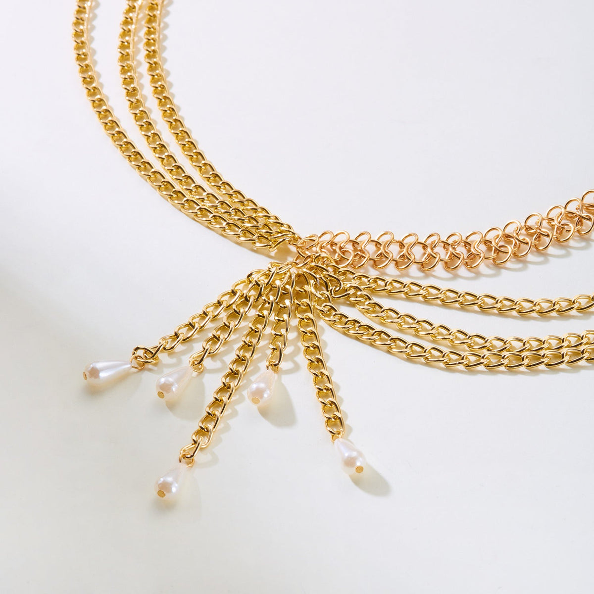 Layered Gold-Tone Waist Chain — gold body chain, view 5