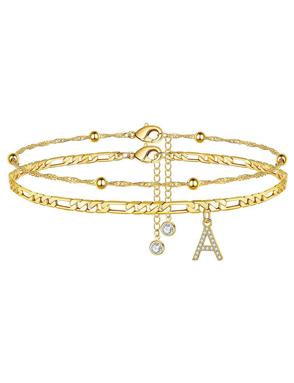 Initial Letter Anklet Set — anklet