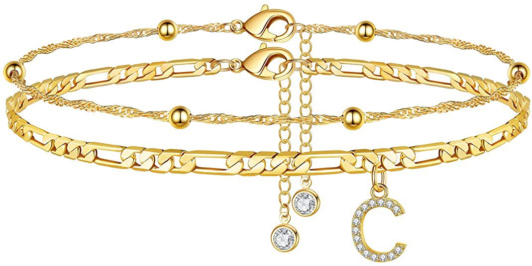 Initial Letter Anklet Set — anklet, view 3