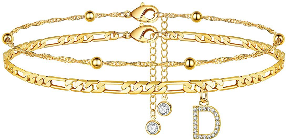 Initial Letter Anklet Set — anklet, view 4
