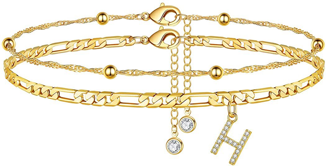 Initial Letter Anklet Set — anklet, view 8