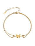 Butterfly Pendant Adjustable Anklet — anklet