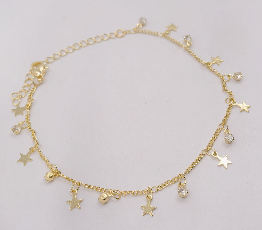 Star Heart Pendant Chain Bracelet — bracelet, view 5