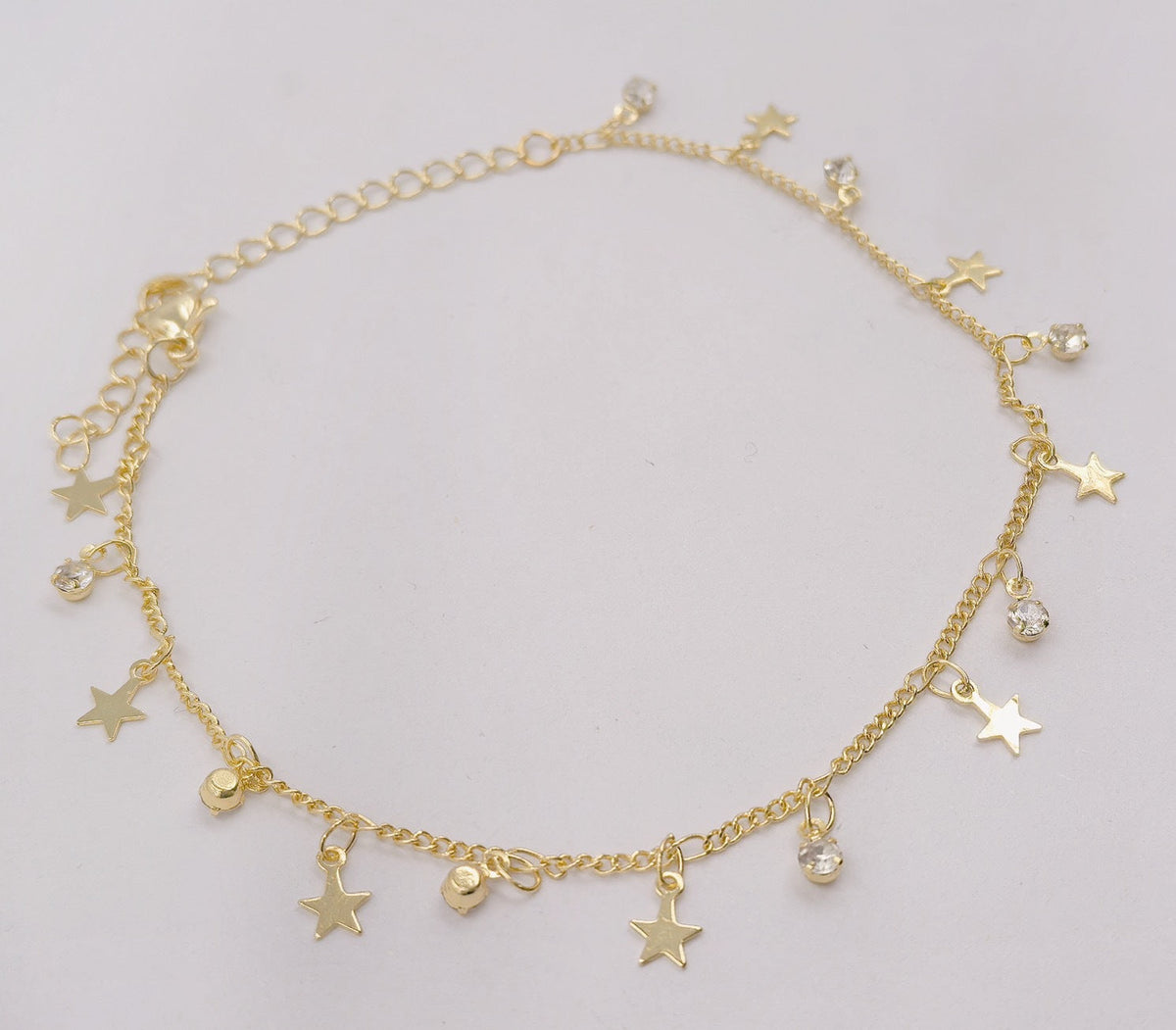 Star Heart Pendant Chain Bracelet — bracelet, view 5