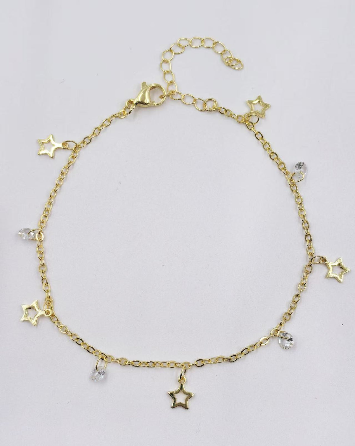 Star Heart Pendant Chain Bracelet — bracelet, view 7