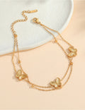 Double Layered Butterfly Anklet — anklet
