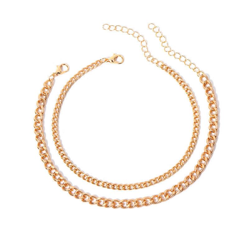 Cuban Chain Link Anklet — anklet, view 2