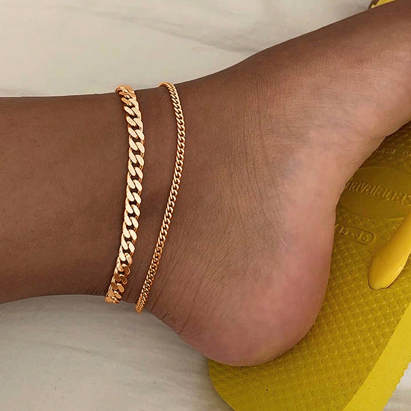 Cuban Chain Link Anklet — anklet, view 3