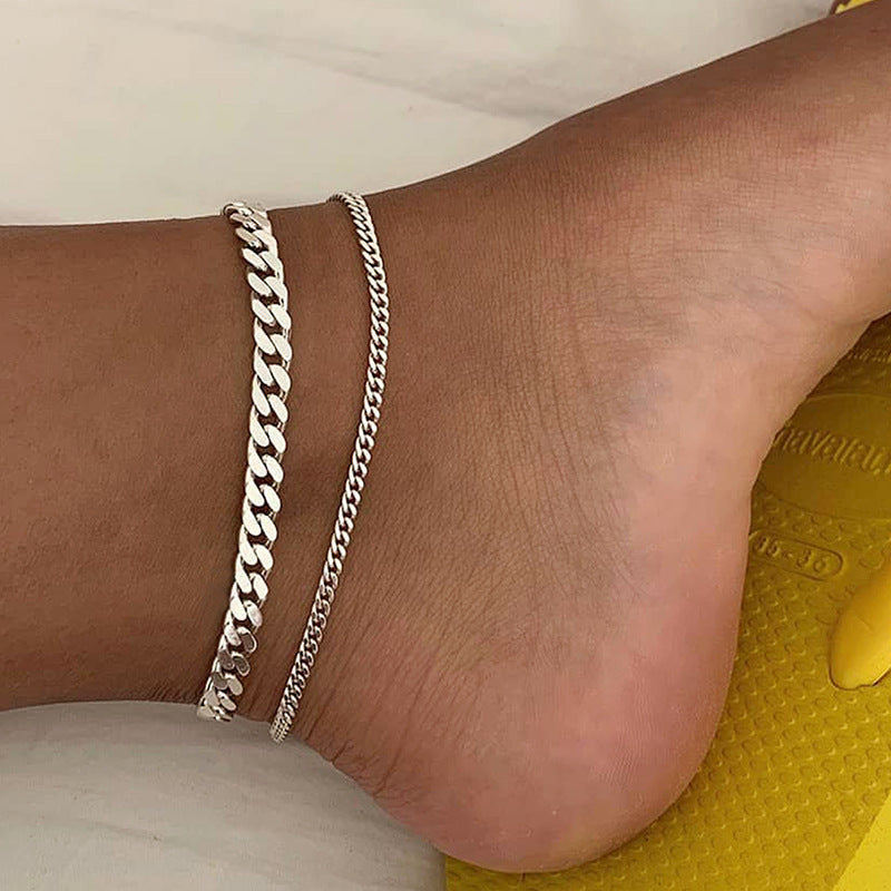 Cuban Chain Link Anklet — anklet, view 6