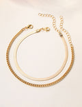 Double Layered Snake Chain Anklet — anklet