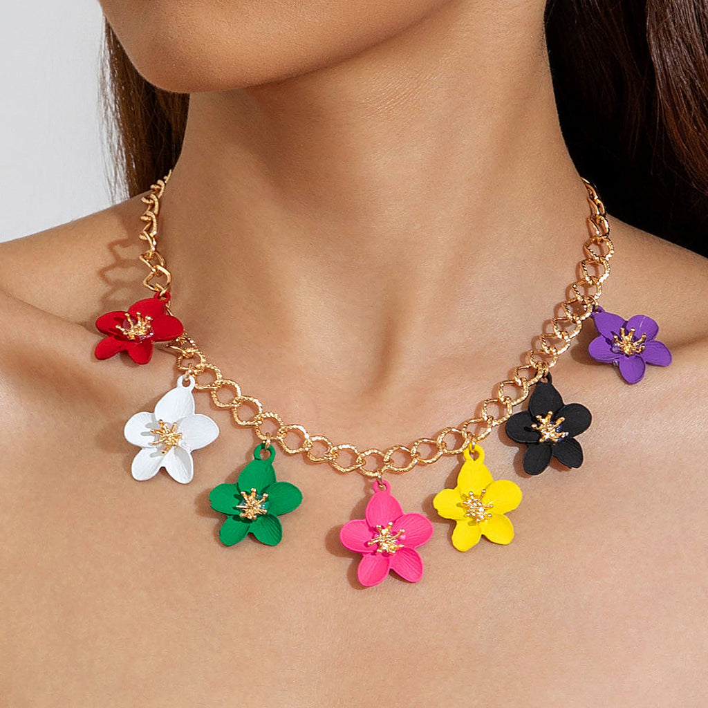 Exaggerated Flower Chain Anklet — anklet, view 9