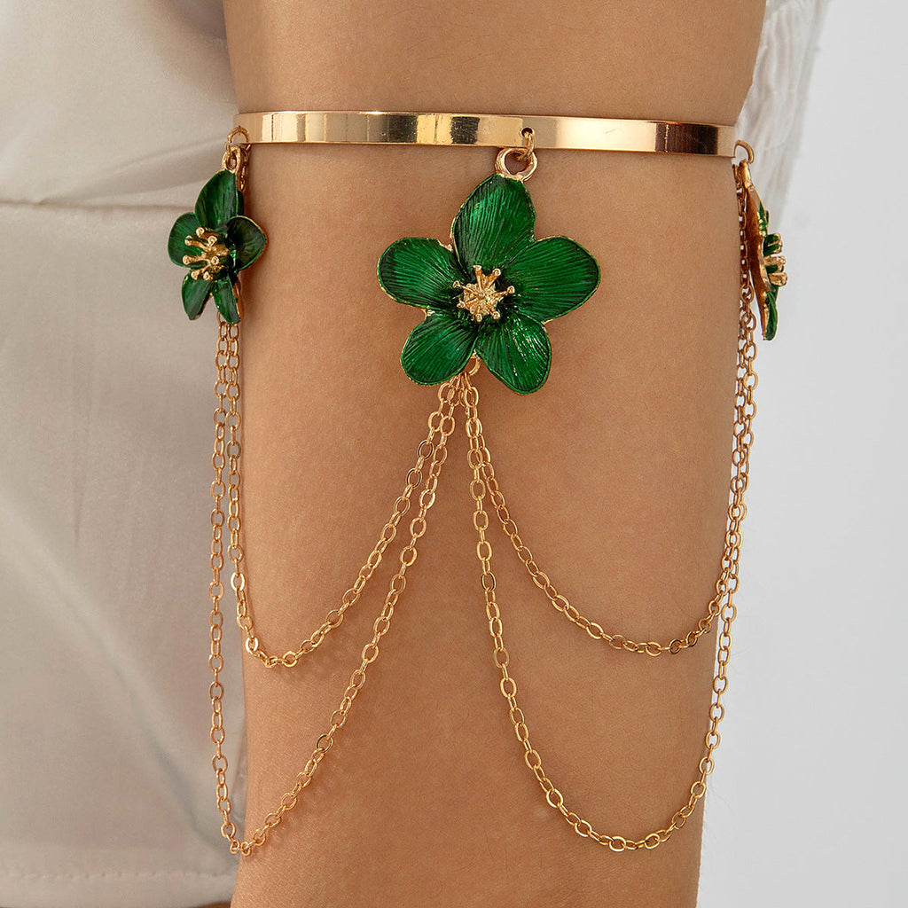 Exaggerated Flower Chain Anklet — anklet, view 14