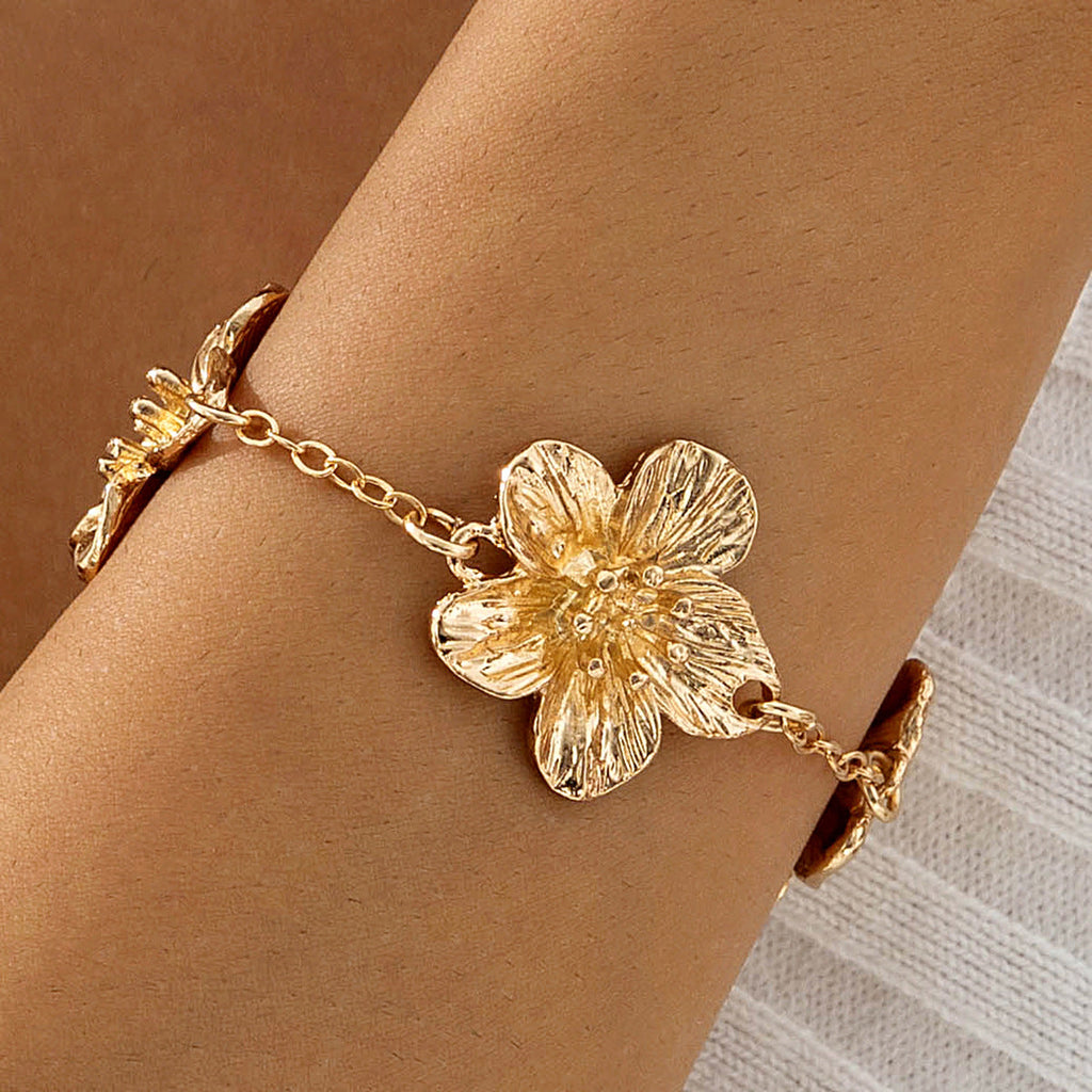 Exaggerated Flower Chain Anklet — anklet, view 16