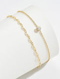 Double Layer Rhinestone Anklet — anklet