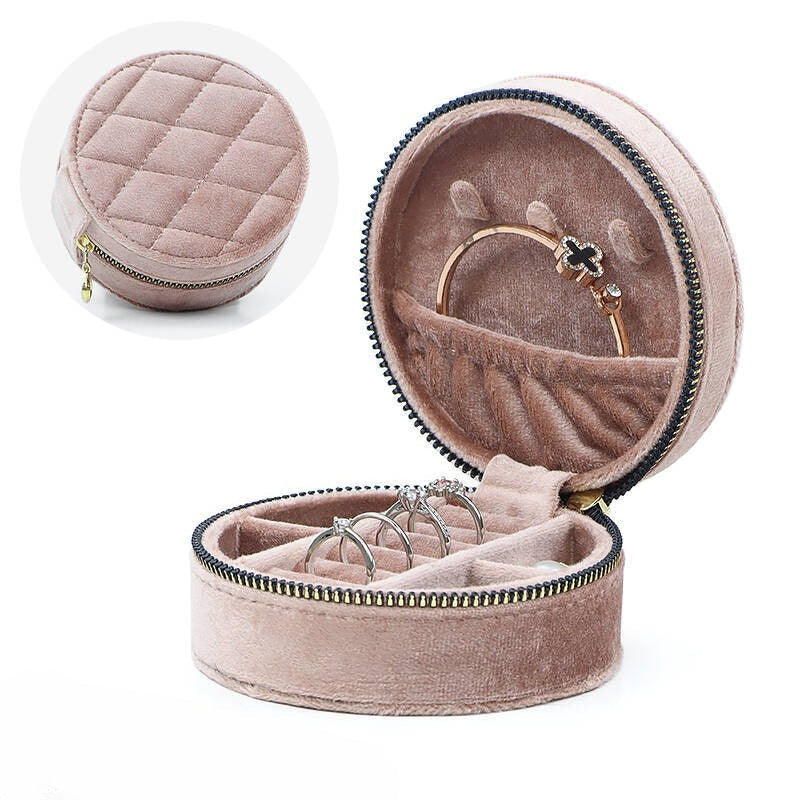 Quilted Velvet Round Ring Box — ring, view 6